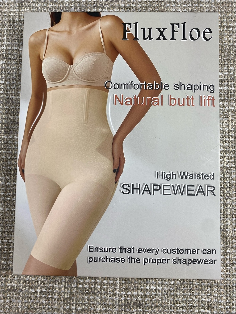 High-Waisted Shapewear Shorts - Beige